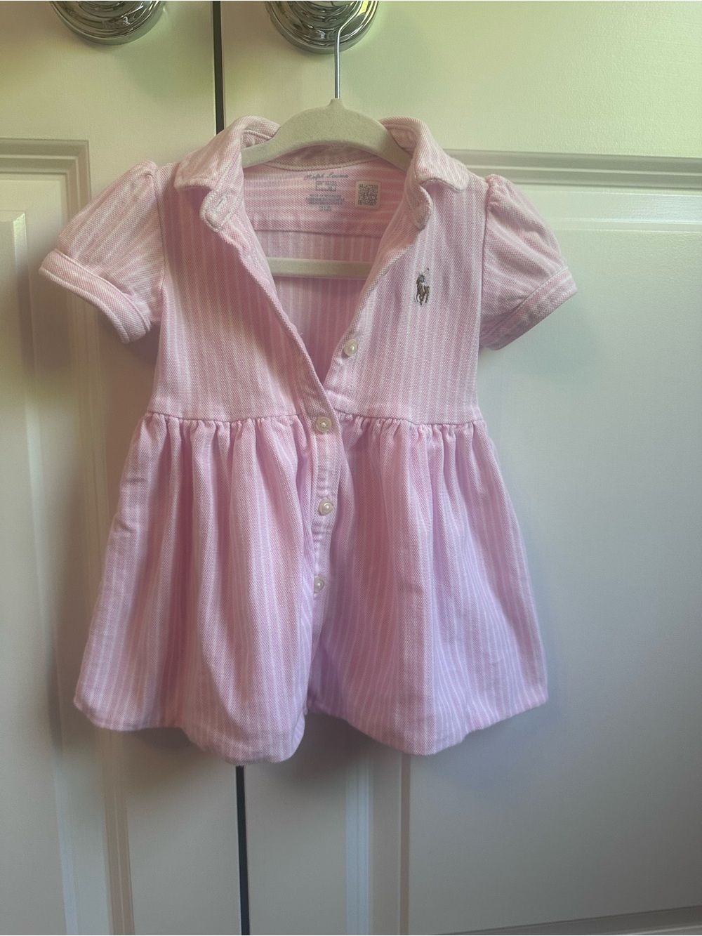 Ralph Lauren Pink Striped Button-Down Dress Shirt